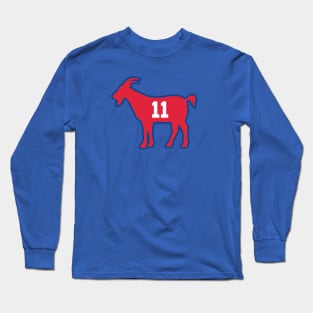 DET GOAT - 11 - Red Long Sleeve T-Shirt